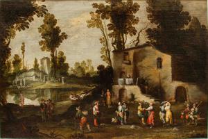Master of the Ligustica Academy (active in Genoa in the first half of the 17th century), Country landscape with figures